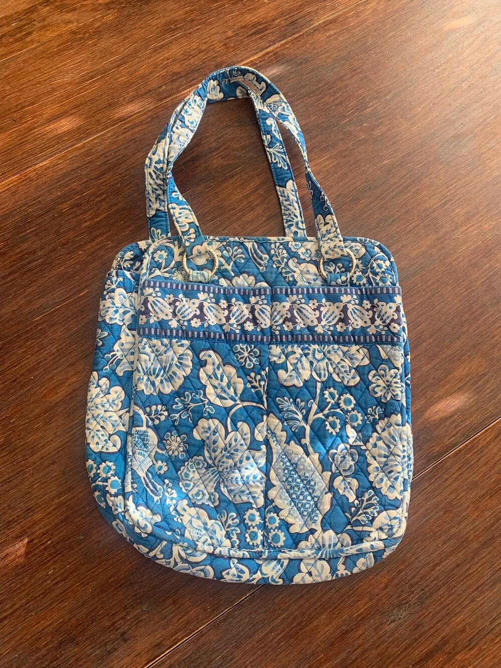 Vera Bradley Blue Lagoon Quilted Tote Bag